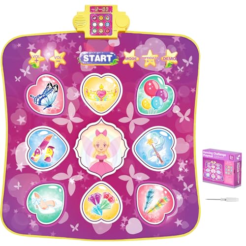 VEVOR Tanzmatte, 9-Tasten-Tanzmixer, Rhythmus-Step-Spielmatte, elektronisches Tanzpad mit 3 Spielmodi, Einstellbarer Lautstärke, integrierter Musik, 8 Herausforderungsstufen von VEVOR