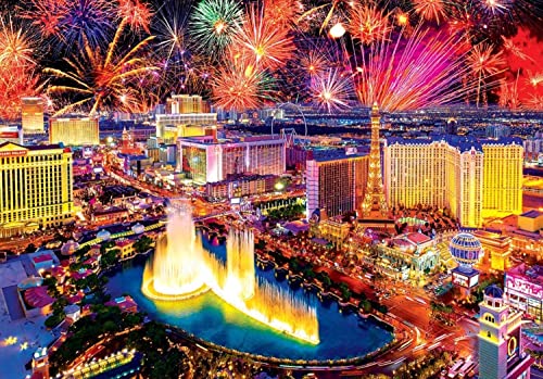 Fireworks Over Las Vegas Strip Puzzle für Kinder und Erwachsene, 500 Teile, lustige Lernspiele, Geburtstagsgeschenk, Kunst, Heimdekoration, Größe 50,1 x 38,1 cm Fireworks Over Las Vegas Strip Puzzle für Kinder und Erwachsene, 500 Teile, lustige Lernspiele, Geburtstagsgeschenk, Kunst, Heimdekoration, Größe 50,1 x 38,1 cm von VEWETOL