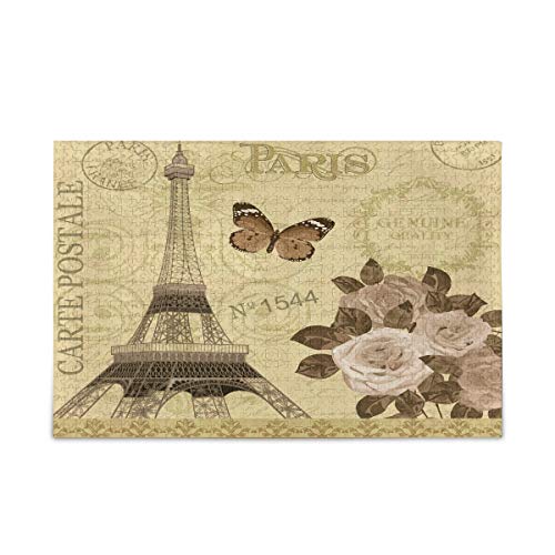 Klassisches Pariser Eiffelturm-Puzzle für Kinder und Erwachsene, 500 Teile, lustige Lernspiele, Spielzeug, Geburtstagsgeschenk, Kunst, Heimdekoration, Größe 52,1 x 38,1 cm Klassisches Pariser Eiffelturm-Puzzle für Kinder und Erwachsene, 500 Teile, lustige Lernspiele, Spielzeug, Geburtstagsgeschenk, Kunst, Heimdekoration, Größe 52,1 x 38,1 cm von VEWETOL