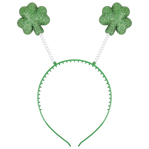 VEYLIN Irisches Kleeblatt Stirnband, St Patricks Stirnband Irish Hat Head Bopper Neuheit Irisches Stirnband Grünes Kleeblatt Stirnband Stirnband für Erwachsene von VEYLIN