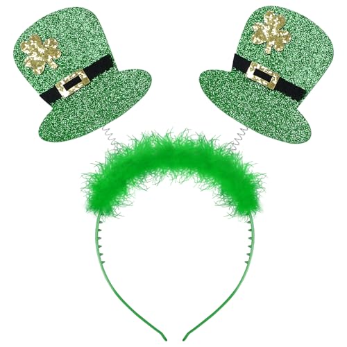 VEYLIN St Patricks Haarreif Irischer Hut Kopf Bopper mit Kleeblatt Hüten Stirnband Deely Boppers St. Patrick's Day Neuheit Irisches Geschenk Kostüm Haarschmuck für Erwachsene VEYLIN St Patricks Haarreif Irischer Hut Kopf Bopper mit Kleeblatt Hüten Stirnband Deely Boppers St. Patrick's Day Neuheit Irisches Geschenk Kostüm Haarschmuck für Erwachsene von VEYLIN
