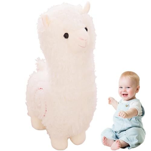 VEghee Alpaka Kuscheltier, Stand Alpaka Stofftier Plüschtier, Kawaii Weiche Kuscheltier Plüsch Spielzeug Geschenk für Kinder Mädchen Jungen(28cm) von VEghee