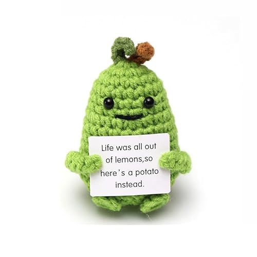 VEghee Creative Pocket Hug Life was All Out, Knitted Wool Potato Doll, Best Gift Boyfriend and Girlfriend Gifts, Sick, Birthday Gift Party, Christmas Decoration Gift (Green) von VEghee
