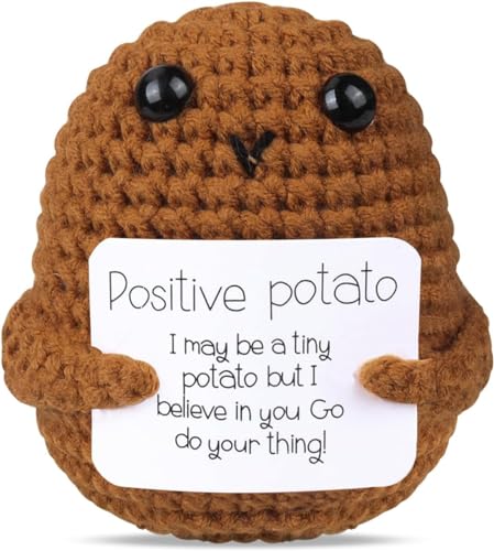 VEghee Creative Pocket Hug Positive Potato, Knitted Wool Potato Doll, Best Gift Boyfriend and Girlfriend Gifts, Sick, Birthday Gift Party, Christmas Decoration Gift (Brown) von VEghee