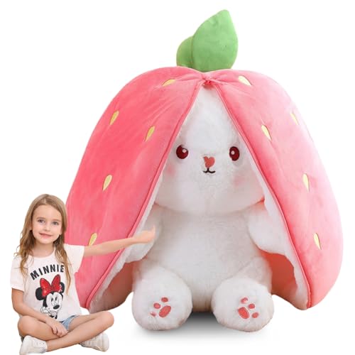VEghee Cuddly Rabbit Toy, 25 cm Soft and Cuddly Plush Toy Rabbit Carrot, Longear Cuddly Toy, Cuddly Toy, Gift Idea for Boys and Girls von VEghee