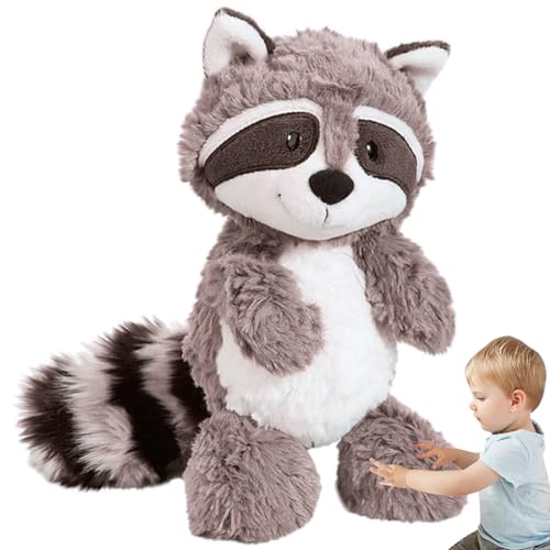 VEghee Cuddly Toy Raccoon, 25cm Raccoon Plush Toy, Plush Stuffed Toy, Raccoon Soft Filled Cushion, Animal Plush Cushion Toy Gift for Children, Girls, Boys, Cuddly Toy von VEghee