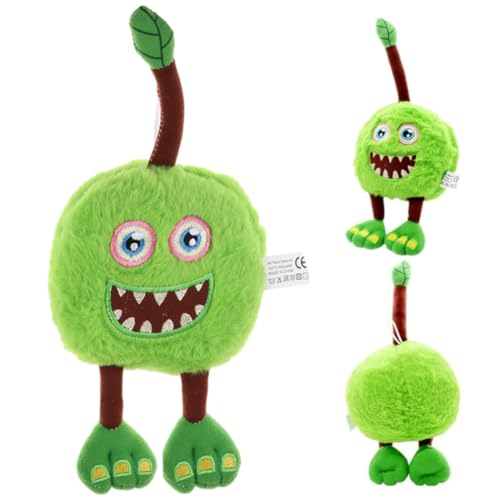 VEghee Monsters Soft Toys, Spielzeug, Stuffed Doll, Plüsch weich gefüllte Puppe, Cartoon Figur, My Singing Monsters Geburtstag Geschenk Plüschpuppe FüR Kinder Und Fans.(Grün) - 30cm von VEghee