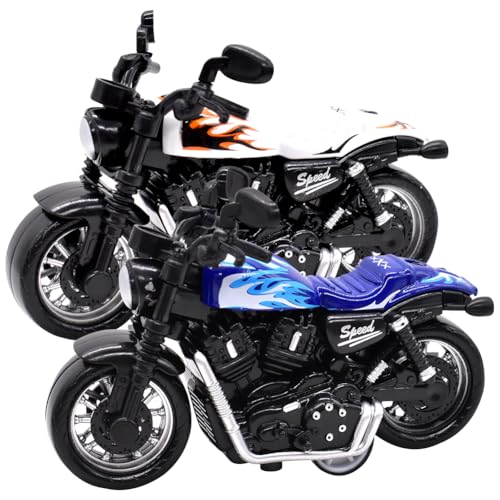 VEghee Motorrad Spielzeug, Legierung Motorrad Spielzeug, Motorrad Spielzeug Kinder, Hoch Simulation Motorrad Modell, Kinder Intellektuelles Spielzeug Geschenk - 2pcs von VEghee