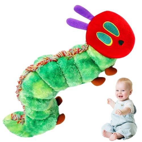 VEghee Raupe Nimmersatt Plüschtiere Weiche Raupen Kuscheltier Spielfigur Plüsch Kuschelkissen Gefüllte Tiergeschenke Tolles Geschenk für Jungen Und Mädchen Zum Fantasievollen Spielen. von VEghee