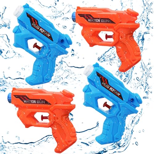 VEgheeWasserpistole für Kinder, Wasserpistole klein, Wassergewehr, 4 Stück Wasserspritzpistole mit großer Reichweite, Wasserspritze Kinderspielzeug für Party Strand Pool Outdoor Spielzeug VEgheeWasserpistole für Kinder, Wasserpistole klein, Wassergewehr, 4 Stück Wasserspritzpistole mit großer Reichweite, Wasserspritze Kinderspielzeug für Party Strand Pool Outdoor Spielzeug von VEghee