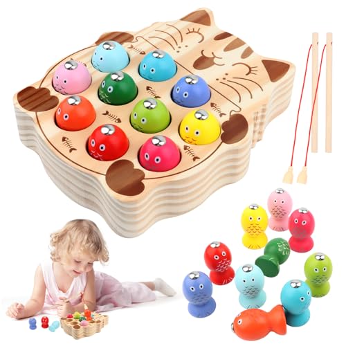 VFANDV Montessori Spielzeug, Spielzeug ab 2 Jahre Kinderspielzeug 2 in 1 Holz Magnetspiel, Agnet Fische Angeln Spiel, Holz Angelspiel für Kinder, Angelspiel Magnetspielzeug Kinderspielzeug 2 Jahre VFANDV Montessori Spielzeug, Spielzeug ab 2 Jahre Kinderspielzeug 2 in 1 Holz Magnetspiel, Agnet Fische Angeln Spiel, Holz Angelspiel für Kinder, Angelspiel Magnetspielzeug Kinderspielzeug 2 Jahre von VFANDV