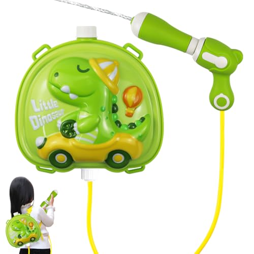 2000ml Wasserpistole Cartoon Wasserpistole mit Tankrucksack Kinder Outdoor Spielzeug Sommer Wassersport Verstellbare Träger Spritzpistole für Outdoor Aktivitätsspiele und Party Strand Garten Pool von VFFNFF