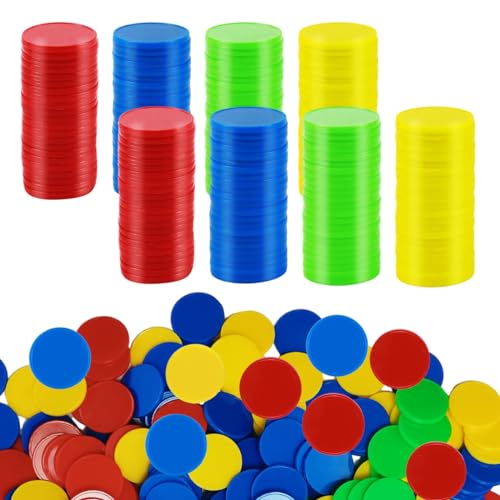 VFFNFF 400 Stücke Kunststoff Pokerchips, 4 Farben 0,98 Zoll Zählchips für Kinder Spiel Mathematik Zählen Bingospiel Blanko Kunststoffzähler für Kinder Belohnung VFFNFF 400 Stücke Kunststoff Pokerchips, 4 Farben 0,98 Zoll Zählchips für Kinder Spiel Mathematik Zählen Bingospiel Blanko Kunststoffzähler für Kinder Belohnung von VFFNFF