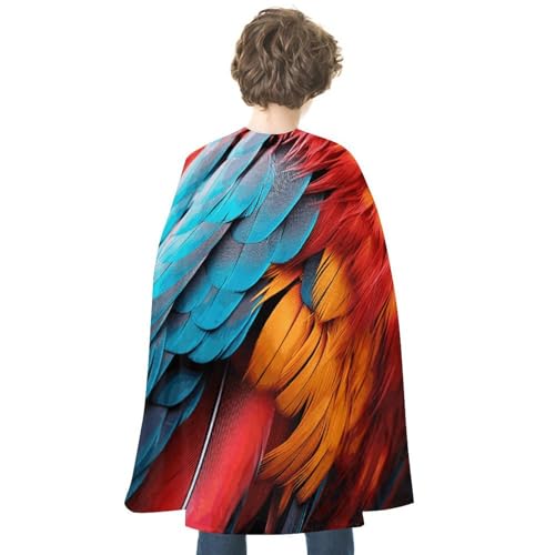 VFKLT Doppelseitiger Halloween-Umhang, bunte Federn, bedruckt, Halloween-Vampir-Umhang, Party-Kostüme für Damen und Herren VFKLT Doppelseitiger Halloween-Umhang, bunte Federn, bedruckt, Halloween-Vampir-Umhang, Party-Kostüme für Damen und Herren von VFKLT