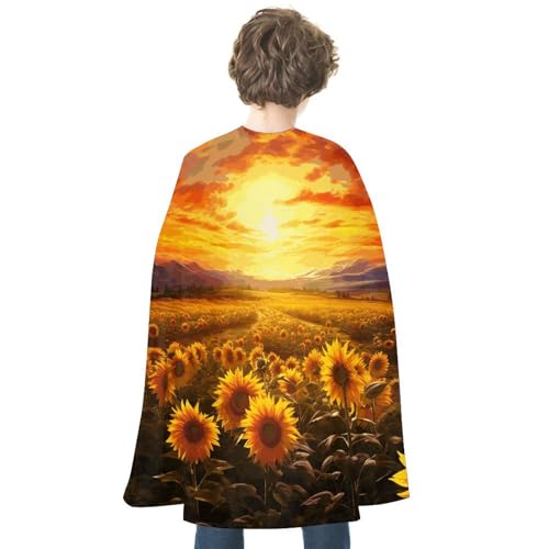 VFKLT Doppelseitiger Halloween-Umhang, traumhafter Sonnenuntergang eines Sonnenblumenfelds, bedruckt, Halloween-Vampirumhang, Party-Kostüme für Damen und Herren VFKLT Doppelseitiger Halloween-Umhang, traumhafter Sonnenuntergang eines Sonnenblumenfelds, bedruckt, Halloween-Vampirumhang, Party-Kostüme für Damen und Herren von VFKLT