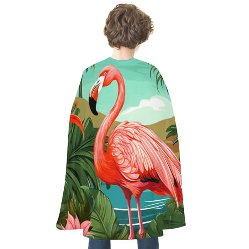 VFKLT Doppelseitiger Halloween-Umhang, tropischer Flamingo, bedruckt, Halloween-Vampirumhang, Party-Kostüme für Damen und Herren VFKLT Doppelseitiger Halloween-Umhang, tropischer Flamingo, bedruckt, Halloween-Vampirumhang, Party-Kostüme für Damen und Herren von VFKLT