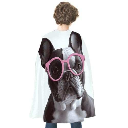 VFKLT Halloween Doppelseitiger Umhang, Französische Bulldogge Rosa Brille Bedruckt Halloween Vampir Umhang Party Kostüme für Männer und Frauen VFKLT Halloween Doppelseitiger Umhang, Französische Bulldogge Rosa Brille Bedruckt Halloween Vampir Umhang Party Kostüme für Männer und Frauen von VFKLT