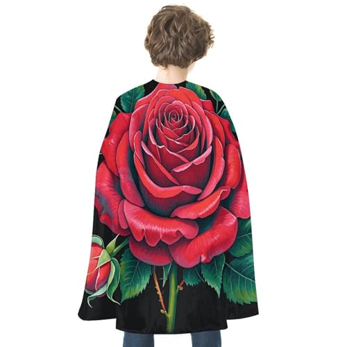 VFKLT Halloween Doppelseitiger Umhang, Gothic Rose Gedruckt Halloween Vampir Umhang Party Kostüme für Männer und Frauen von VFKLT