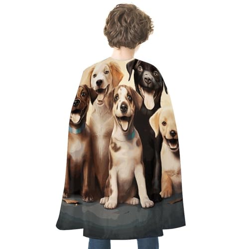 VFKLT Halloween Doppelseitiger Umhang, Hunde Happy Party Gedruckt Halloween Vampir Umhang Party Kostüme für Männer und Frauen von VFKLT