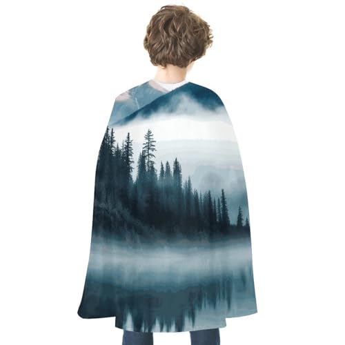 VFKLT Halloween Doppelseitiger Umhang, neblige Berge, Landschaft, bedruckt, Halloween-Vampirumhang, Party-Kostüme für Damen und Herren VFKLT Halloween Doppelseitiger Umhang, neblige Berge, Landschaft, bedruckt, Halloween-Vampirumhang, Party-Kostüme für Damen und Herren von VFKLT