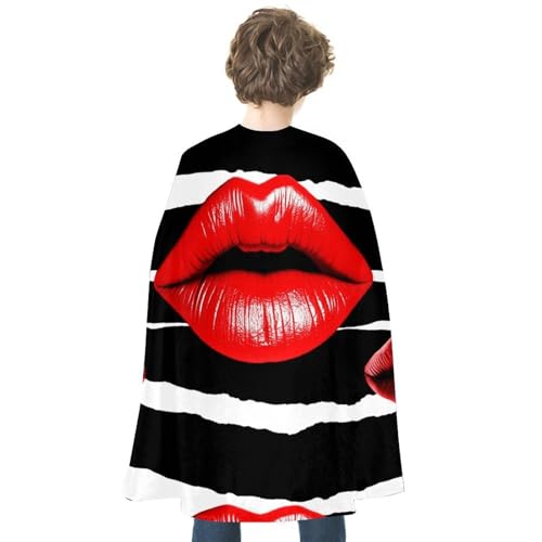 VFKLT Halloween Doppelseitiger Umhang, rote Lippen Kuss gedruckt Halloween Vampir Umhang Party Kostüme für Männer und Frauen VFKLT Halloween Doppelseitiger Umhang, rote Lippen Kuss gedruckt Halloween Vampir Umhang Party Kostüme für Männer und Frauen von VFKLT