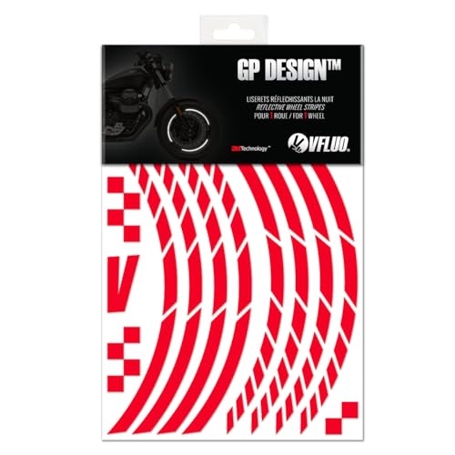 VFLUO - Kit Reflektierende Felgenrandaufkleber GP Motorroller, Aufkleber für 1 Rad 3M™-Technologie™, 360°-Kreis - Hohe Sichtbarkeit von der Seite – Diskret und Design – Einfache Installation von VFLUO