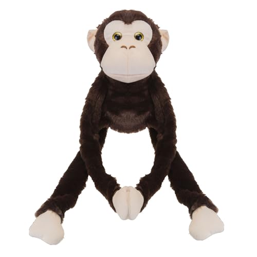 VFM - Affenhandpuppen -Plüsch 65 cm - Super Fun Fluffy Brown & Creme Stoff Ganzkörperpuppe - Weiches Dschungelspielzeug mit Klettverschluss und Füßen für Kinder und Erwachsene VFM - Affenhandpuppen -Plüsch 65 cm - Super Fun Fluffy Brown & Creme Stoff Ganzkörperpuppe - Weiches Dschungelspielzeug mit Klettverschluss und Füßen für Kinder und Erwachsene von VFM e-Store