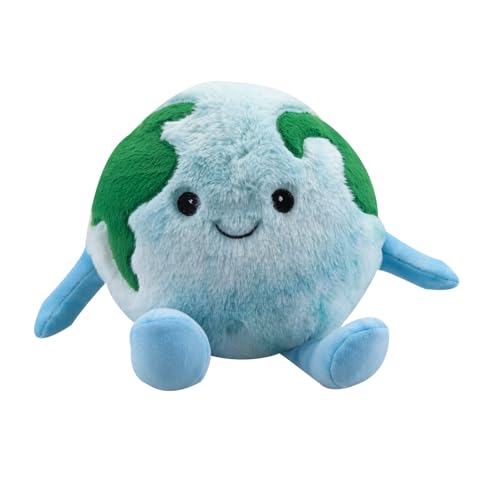 VFM - Erde Plüschtier Planet Sonnensystem Plüsch Kuschelig Weich Pelzig Flauschig Stofftier Plüschtier Niedlich Gefüllte Plushie Geschenke für Geburtstag Valentinstag Weihnachten - 18cm Blau von VFM e-Store