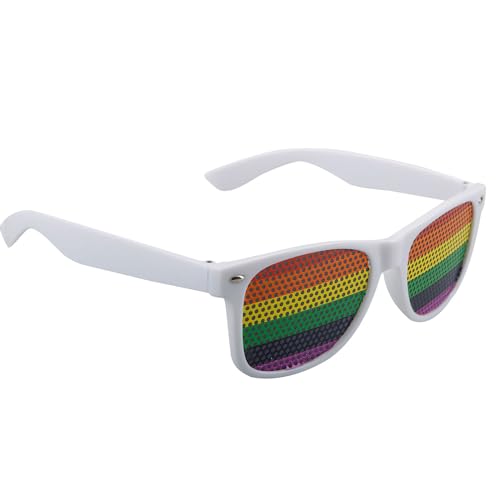 VFM – Pride Neuheit Brille Gay LGBT Pride Bunte Streifen Festival Kleidung, Pride Month, Zuhause, Schule, Bars, Garten Dekor Verkleidung – 1 Stück Regenbogen VFM – Pride Neuheit Brille Gay LGBT Pride Bunte Streifen Festival Kleidung, Pride Month, Zuhause, Schule, Bars, Garten Dekor Verkleidung – 1 Stück Regenbogen von VFM e-Store