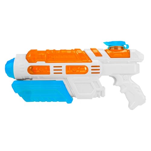 VFM e-Store - Pump-Action-Wasserpistole, Wasserpistole, für Erwachsene, Kinder, Außenpool, Sommer, Strand, 16 cm x 31 cm, weiß-orange, 1 Stück VFM e-Store - Pump-Action-Wasserpistole, Wasserpistole, für Erwachsene, Kinder, Außenpool, Sommer, Strand, 16 cm x 31 cm, weiß-orange, 1 Stück von VFM e-Store