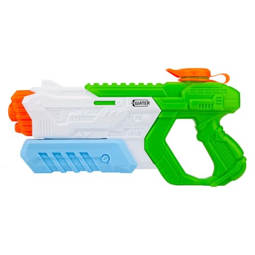 VFM e-Store - Pump-Action-Wasserpistole, Wasserpistole, für Erwachsene, Kinder, Outdoor, Pool, Sommer, Strand, 13 cm x 17 cm, weiß-grün, 1 Stück VFM e-Store - Pump-Action-Wasserpistole, Wasserpistole, für Erwachsene, Kinder, Outdoor, Pool, Sommer, Strand, 13 cm x 17 cm, weiß-grün, 1 Stück von VFM e-Store