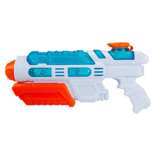 VFM e-Store - Pump-Action-Wasserpistole, Wasserpistole, für Erwachsene, Kinder, Outdoor, Pool, Sommer, Strand, 16 cm x 31 cm, weiß-blau, 1 Stück VFM e-Store - Pump-Action-Wasserpistole, Wasserpistole, für Erwachsene, Kinder, Outdoor, Pool, Sommer, Strand, 16 cm x 31 cm, weiß-blau, 1 Stück von VFM e-Store