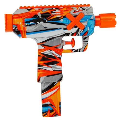 VFM e-Store Uzi Wasserpistole, Wasserpistole, für Erwachsene, Kinder, Outdoor, Pool, Sommer, Strand, 16 cm x 16 cm, Orange, 1 Stück von VFM e-Store