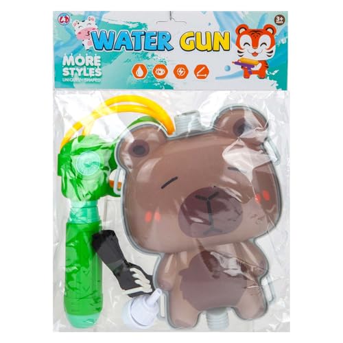 Vfm E-Store Wasserpistole, Capybara-Rucksack, Wasserpistolen, Erwachsene, Kinder, Tiertasche, Outdoor, Pool, Sommer, Strand, 16 cm x 22 cm, Capybara x 1 von VFM e-Store
