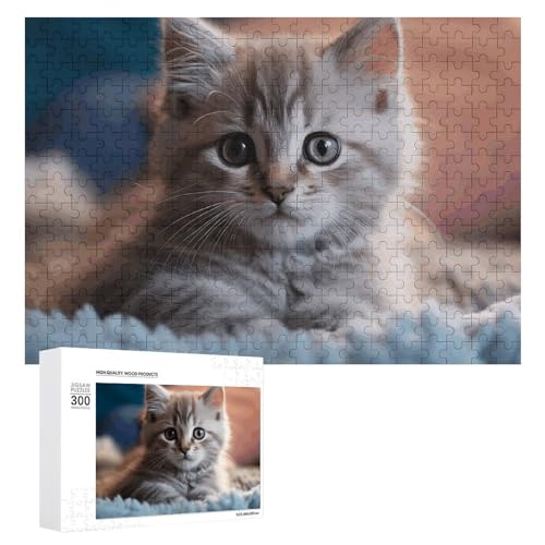 300 Teile Holzpuzzle mit Kätzchen auf einem Teppich, personalisiertes Puzzle, Familiendekoration für Erwachsene, Stimulierendes Puzzle für Familie, Hochzeit, Abschlussfeier 300 Teile Holzpuzzle mit Kätzchen auf einem Teppich, personalisiertes Puzzle, Familiendekoration für Erwachsene, Stimulierendes Puzzle für Familie, Hochzeit, Abschlussfeier von VFMKT