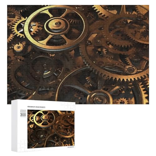 300 Teile Holzpuzzle mit coolen Steampunk-Zahnrädern, Familiendekoration für Erwachsene, Stimulierendes Puzzle für Familie, Hochzeit, Abschlussfeier 300 Teile Holzpuzzle mit coolen Steampunk-Zahnrädern, Familiendekoration für Erwachsene, Stimulierendes Puzzle für Familie, Hochzeit, Abschlussfeier von VFMKT