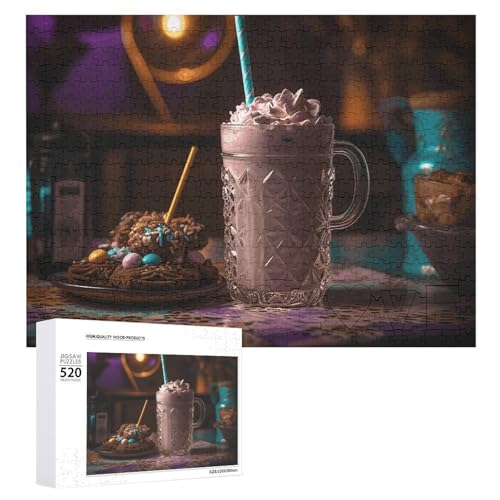 520 Teile Puzzle für Erwachsene, Cool There's Candy in The Milkshake, Großes Puzzle für Dekompression, Freizeit, Unterhaltung, Holzpuzzle, Entspannung, sensorisches Spielzeug, Dekoration 520 Teile Puzzle für Erwachsene, Cool There's Candy in The Milkshake, Großes Puzzle für Dekompression, Freizeit, Unterhaltung, Holzpuzzle, Entspannung, sensorisches Spielzeug, Dekoration von VFMKT