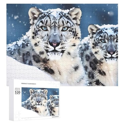 520 Teile Puzzle für Erwachsene, Schneeleopard mit blauen Augen, großes Dekompressions-Puzzle, Freizeit, Unterhaltung, Holzpuzzle, Entspannung, sensorisches Spielzeug, Dekoration 520 Teile Puzzle für Erwachsene, Schneeleopard mit blauen Augen, großes Dekompressions-Puzzle, Freizeit, Unterhaltung, Holzpuzzle, Entspannung, sensorisches Spielzeug, Dekoration von VFMKT