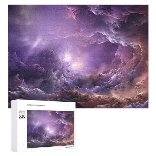 520 Teile Puzzle für Erwachsene, coole lila Galaxie Dekompressionsspiel Freizeit Unterhaltung Holzpuzzle Entspannung sensorisches Spielzeug Raumdekoration für Männer und 520 Teile Puzzle für Erwachsene, coole lila Galaxie Dekompressionsspiel Freizeit Unterhaltung Holzpuzzle Entspannung sensorisches Spielzeug Raumdekoration für Männer und von VFMKT