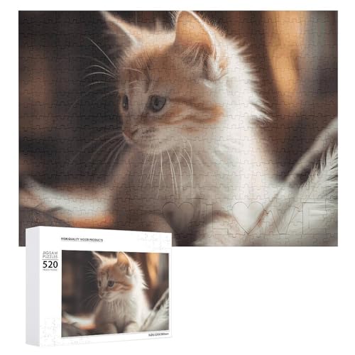520 Teile Puzzle für Erwachsene, cooles süßes Katzenmotiv, niedlich, Dekompressionsspiel, Freizeit, Unterhaltung, Holzpuzzle, Entspannung, sensorisches Spielzeug, Raumdekoration für 520 Teile Puzzle für Erwachsene, cooles süßes Katzenmotiv, niedlich, Dekompressionsspiel, Freizeit, Unterhaltung, Holzpuzzle, Entspannung, sensorisches Spielzeug, Raumdekoration für von VFMKT