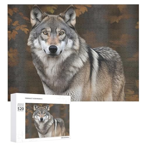520 Teile Puzzle für Erwachsene, cooles wildes wildes grauer Wolf, große Puzzles, Spiel, Dekompression, Freizeit, Unterhaltung, Holzpuzzle, Entspannung, sensorisches Spielzeug, Raumdekoration für 520 Teile Puzzle für Erwachsene, cooles wildes wildes grauer Wolf, große Puzzles, Spiel, Dekompression, Freizeit, Unterhaltung, Holzpuzzle, Entspannung, sensorisches Spielzeug, Raumdekoration für von VFMKT