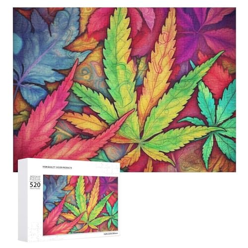 520 Teile Puzzle für Erwachsene Bunte Blätter Coole Unkrautkunst Dekompressionsspiel Freizeit Unterhaltung Holzpuzzle Entspannung sensorisches Spielzeug 520 Teile Puzzle für Erwachsene Bunte Blätter Coole Unkrautkunst Dekompressionsspiel Freizeit Unterhaltung Holzpuzzle Entspannung sensorisches Spielzeug von VFMKT