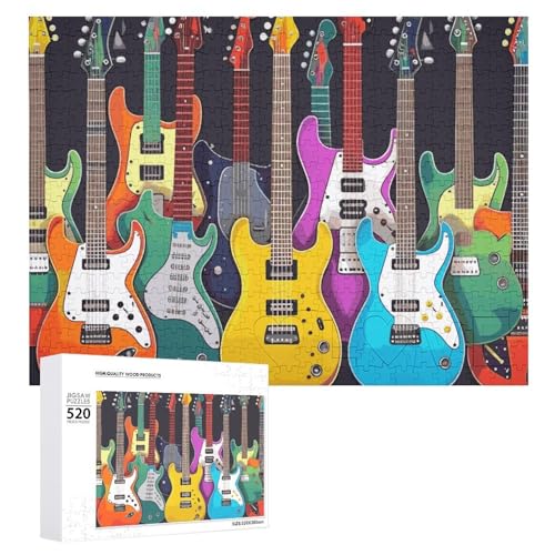 520 Teile Puzzle für Erwachsene Bunte Gitarren Große Dekompressions-Puzzle Freizeit Unterhaltung Holzpuzzle Entspannung Sensorisches Spielzeug Raumdekoration für 520 Teile Puzzle für Erwachsene Bunte Gitarren Große Dekompressions-Puzzle Freizeit Unterhaltung Holzpuzzle Entspannung Sensorisches Spielzeug Raumdekoration für von VFMKT