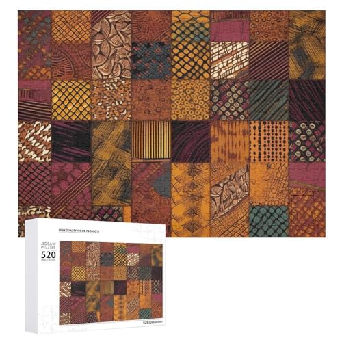 520 Teile Puzzle für Erwachsene Cool African Style Patchwork Dekompressionsspiel Freizeit Unterhaltung Holzpuzzle Entspannung Sensorisches Spielzeug Raumdekoration für 520 Teile Puzzle für Erwachsene Cool African Style Patchwork Dekompressionsspiel Freizeit Unterhaltung Holzpuzzle Entspannung Sensorisches Spielzeug Raumdekoration für von VFMKT
