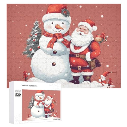 520 Teile Puzzle für Erwachsene Coole Weihnachtsmann Schneemann Dekompressionsspiel Freizeit Unterhaltung Holzpuzzle Entspannung sensorisches Spielzeug Raumdekoration 520 Teile Puzzle für Erwachsene Coole Weihnachtsmann Schneemann Dekompressionsspiel Freizeit Unterhaltung Holzpuzzle Entspannung sensorisches Spielzeug Raumdekoration von VFMKT