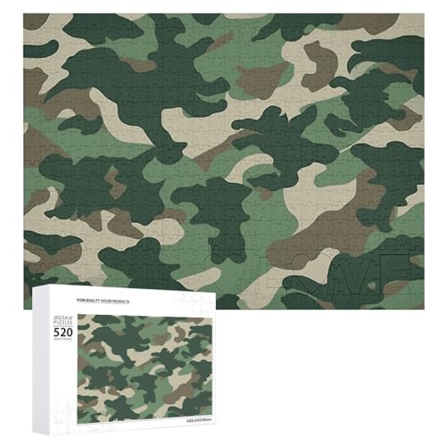 520 Teile Puzzle für Erwachsene Grüne Camouflage Große Dekompression Puzzle Freizeit Unterhaltung Holzpuzzle Entspannung Sensorisches Spielzeug Raumdekoration für Männer und 520 Teile Puzzle für Erwachsene Grüne Camouflage Große Dekompression Puzzle Freizeit Unterhaltung Holzpuzzle Entspannung Sensorisches Spielzeug Raumdekoration für Männer und von VFMKT