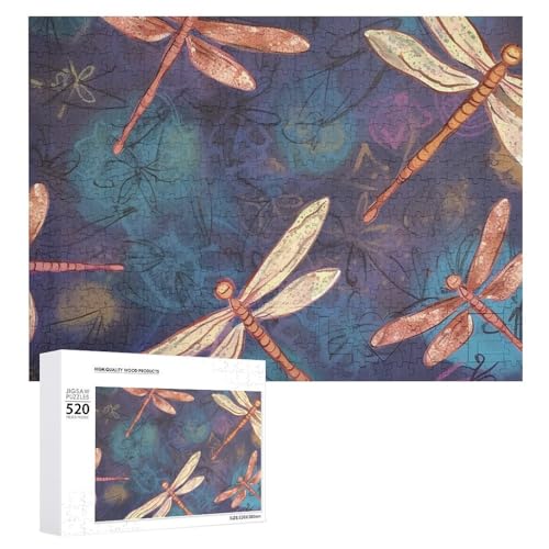 520 Teile Puzzle für Erwachsene Handbemalt Libelle Dekompressionsspiel Freizeit Unterhaltung Holzpuzzle Entspannung Sensorisches Spielzeug Raumdekoration für 520 Teile Puzzle für Erwachsene Handbemalt Libelle Dekompressionsspiel Freizeit Unterhaltung Holzpuzzle Entspannung Sensorisches Spielzeug Raumdekoration für von VFMKT