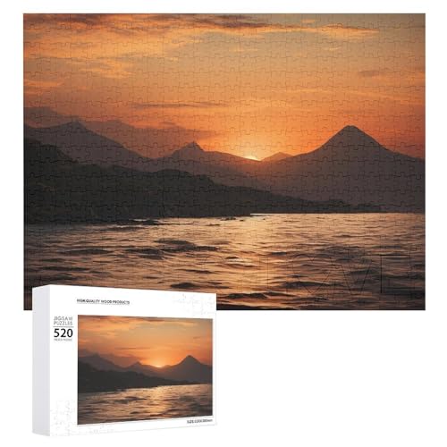 520 Teile Puzzle für Erwachsene Kühle Berge und Wasser bei Sonnenuntergang Große Dekompression Puzzle Freizeit Holzpuzzle Entspannung Sensorisches Spielzeug Raumdekoration 520 Teile Puzzle für Erwachsene Kühle Berge und Wasser bei Sonnenuntergang Große Dekompression Puzzle Freizeit Holzpuzzle Entspannung Sensorisches Spielzeug Raumdekoration von VFMKT