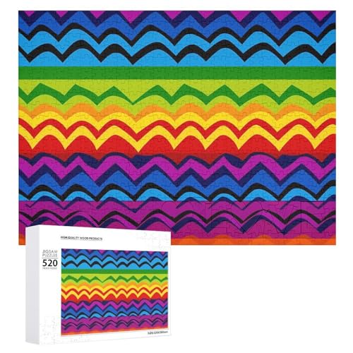 520 Teile Puzzle für Erwachsene Regenbogen Dekompression Freizeit Unterhaltung Holzpuzzle Entspannung Sensorisches Spielzeug Raumdekoration für Männer Frauen 520 Teile Puzzle für Erwachsene Regenbogen Dekompression Freizeit Unterhaltung Holzpuzzle Entspannung Sensorisches Spielzeug Raumdekoration für Männer Frauen von VFMKT