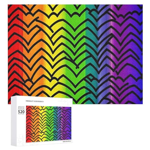 520 Teile Puzzle für Erwachsene Regenbogen Dekompression Freizeit Unterhaltung Holzpuzzle Entspannung Sensorisches Spielzeug Raumdekoration für Männer Frauen 520 Teile Puzzle für Erwachsene Regenbogen Dekompression Freizeit Unterhaltung Holzpuzzle Entspannung Sensorisches Spielzeug Raumdekoration für Männer Frauen von VFMKT